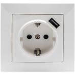 Wandcontactdoos universeel met USB lader, Doe-het-zelf en Verbouw, Elektra en Kabels, Ophalen of Verzenden, Nieuw