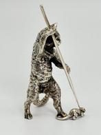 Miniatuur beeldje - Gato luchador plata - .925 zilver
