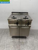 RVS Zanussi Dubbele Friteuse 2 x 14 liter GAS Horeca, Ophalen of Verzenden, Gebruikt