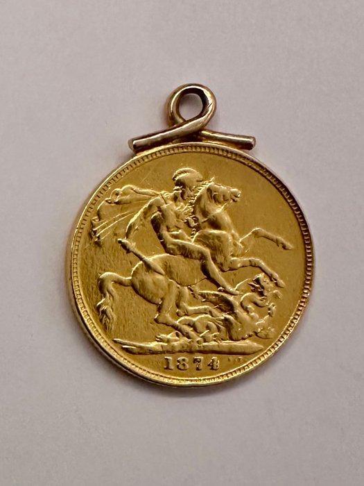 Munthanger - 22 karaat Geel goud, Sieraden, Tassen en Uiterlijk, Antieke sieraden