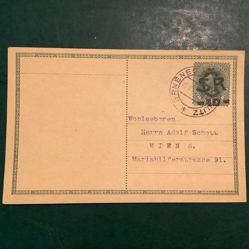 Oostenrijk 1919 - Ansichtkaart met lokale overdruk van, Postzegels en Munten, Postzegels | Europa | Oostenrijk