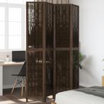 vidaXL Kamerscherm met 4 panelen massief paulowniahout, Verzenden, Nieuw