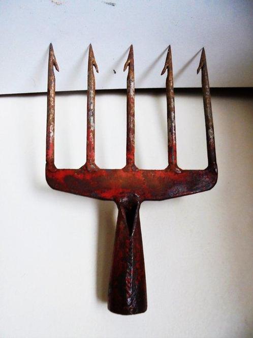 Palingsteker / foëne met weerhaken - Werkgereedschap, Antiek en Kunst, Antiek | Overige Antiek