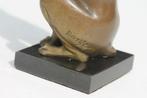 sculptuur, zittende windhond - 26 cm - Brons, Antiek en Kunst