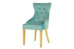 Barokke stoel CASTLE DELUXE blauw fluweel goud RVS met, Huis en Inrichting, Stoelen, Ophalen of Verzenden, Nieuw