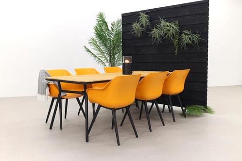 Hartman Sophie Studio Orange/Bella 220x95 cm. - 7-delige, Tuin en Terras, Tuinsets en Loungesets, Tuinset, Nieuw, Hout, Verzenden