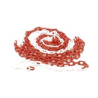Signalisatieketting | Perel | 10 meter (Rood/Wit, Kunststof), Doe-het-zelf en Verbouw, IJzerwaren en Bevestigingsmiddelen, Nieuw