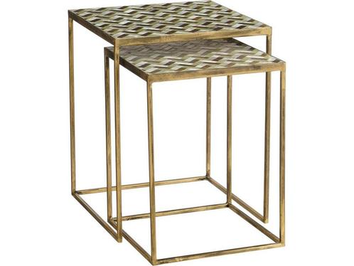 Mica Decorations Alanza Bijzettafel Buiten - Set van 2 - L38, Huis en Inrichting, Woonaccessoires | Overige, Nieuw, Verzenden