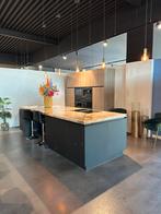 Luxe Keller Keuken met exclusief blad en hoogwaardige app, Ophalen, Zwart, Met kookeiland, Graniet of Steen