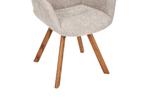 Draaibare design stoel BALTIC beige Boucle naturel eiken, Huis en Inrichting, Fauteuils, Ophalen of Verzenden, Nieuw