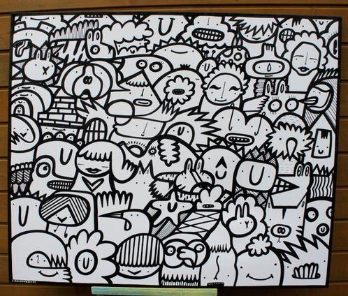 Kev Munday (1986) - A Part Of The Crowd, Antiek en Kunst, Kunst | Schilderijen | Modern