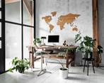 2dekans | Houten Wereldkaart - Muurdecoratie - Eikenhout, Doe-het-zelf en Verbouw, Hout en Planken, Ophalen of Verzenden, Zo goed als nieuw