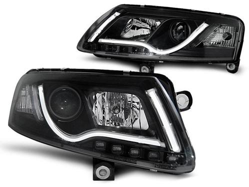 Koplampen Audi A6 4F 04-07 real DRL Evo Zwart HID Xenon, Auto-onderdelen, Overige Auto-onderdelen, Ophalen of Verzenden