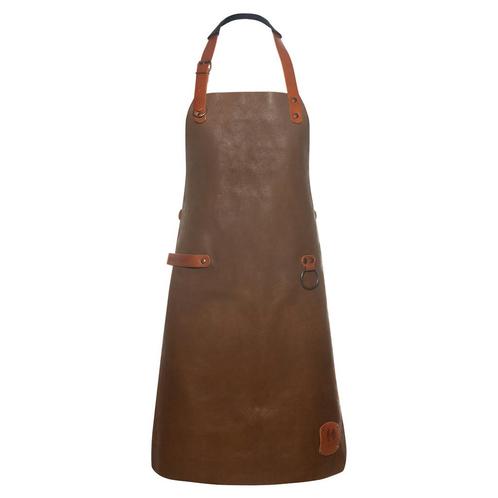 GGM Gastro | KARLOWSKY | Leren Slabbenschort - Caramel |, Huis en Inrichting, Keuken | Textiel, Overige kleuren, Nieuw, Schort