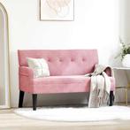 vidaXL Chesterfield Bank Roze 112 x 65,5 x 75 cm Fluweel, Verzenden, Nieuw, Stof, Minder dan 150 cm