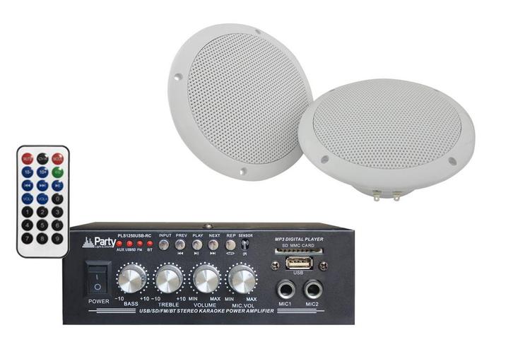 Overkapping Plafond Speakerset Incl. Bluetooth Versterker 2x, Audio, Tv en Foto, Luidsprekers, Overige typen, Nieuw, Overige merken