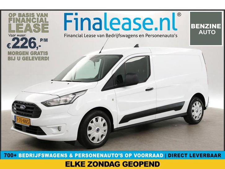 Ford Transit Connect Ecoboost L2 100PK Benzine 3 Persoons, Auto's, Bestelauto's, Lease, Handgeschakeld, Benzine, Ford, Wit, Verzenden