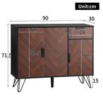 Zwarte Houten Opbergkast – Sideboard met Verstelbare Planken, Huis en Inrichting, Kasten | Overige, Verzenden, Nieuw