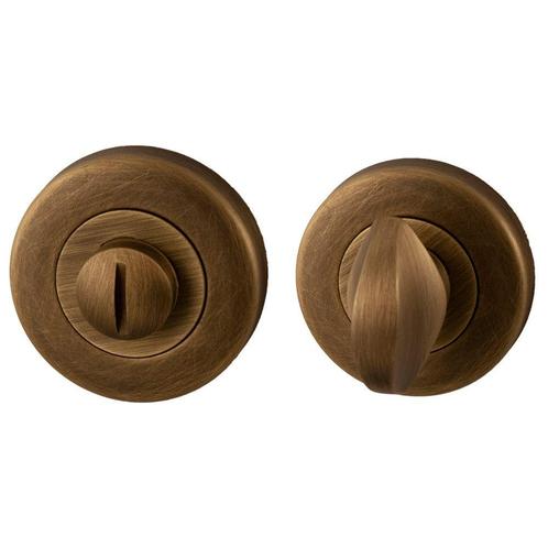 Artax toilet-/badkamersluiting rond 8mm - mat brons, Doe-het-zelf en Verbouw, Hang- en Sluitwerk, Nieuw, Verzenden