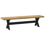 vidaXL Eetbank NOAIN X-vormige poten 180x40x45 cm massief, Huis en Inrichting, Tafels | Eettafels, Verzenden, Nieuw