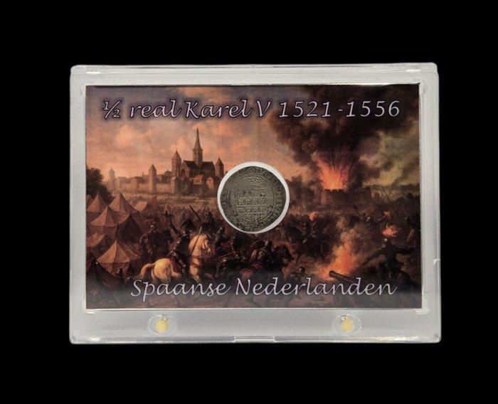 Spaanse Nederlanden. 1/2 Real 1521-1556 Coincapsule 1/2, Postzegels en Munten, Munten | Nederland