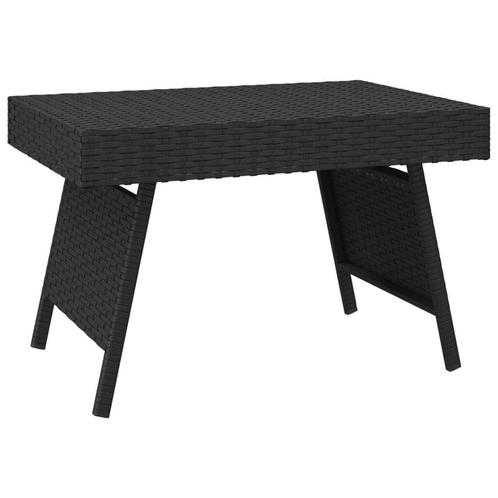 Compacte Bijzettafel - Zwart Rattan, Retourdeal! 46%, Huis en Inrichting, Tafels | Bijzettafels, Minder dan 45 cm, 55 tot 75 cm