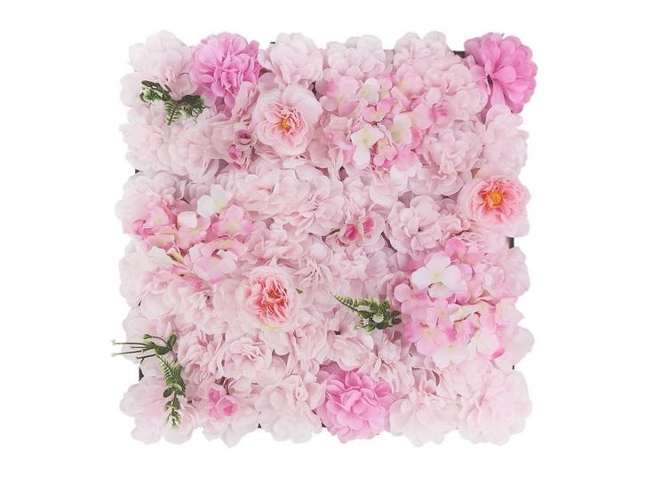 Flowerwall, 4x panelen kunstbloemen decoratie (KHSQ017), Huis en Inrichting, Woonaccessoires | Kunstplanten en Kunstbloemen, Nieuw