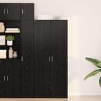 vidaXL Highboard Zwart eiken 40 x 42.5 x 185 cm Bewerkt hout, Minder dan 50 cm, Verzenden, Nieuw, Minder dan 100 cm