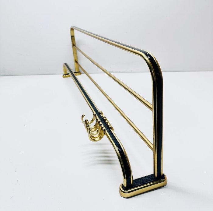 Kapstok - Wandgemonteerde bagagerek - gepatineerd aluminium, Antiek en Kunst, Curiosa en Brocante