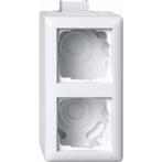 Gira Standaard 55 opbouwbehuizing 2-voudig met afdekraam en, Ophalen of Verzenden, Nieuw