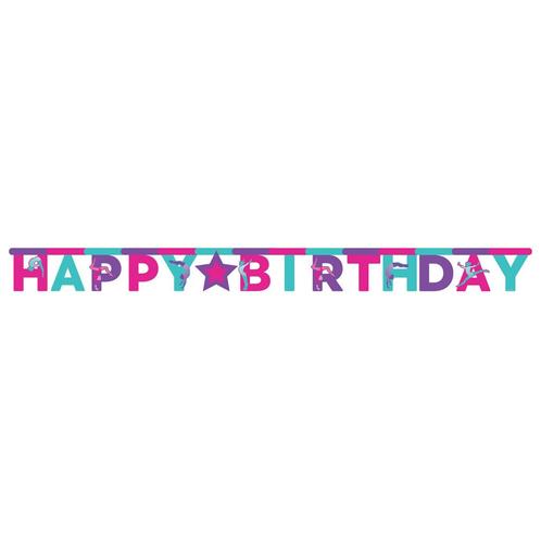 Happy Birthday Letterslinger 3m, Hobby en Vrije tijd, Feestartikelen, Nieuw, Verzenden