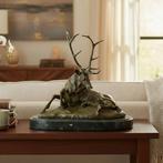 After Antoine-Louis Barye (1796-1875) - sculptuur, Reclining