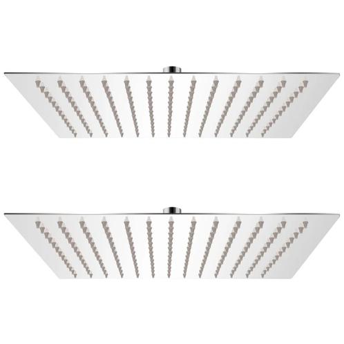 vidaXL Regendouchekop 2 st 25x25 cm roestvrij staal, Doe-het-zelf en Verbouw, Sanitair, Nieuw, Verzenden