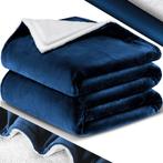 Fleece deken - Extra zacht - 130x150cm - Blauw - KESSER®, Huis en Inrichting, Verzenden, Zo goed als nieuw