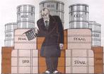 Amerika en de sancties uit 1936 op spotprent (lijst optie), Antiek en Kunst, Kunst | Litho's en Zeefdrukken, Verzenden