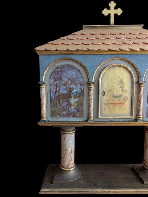Oud kerkelijk sagrario - 130 cm - Hout - 1940-1950, Antiek en Kunst, Kunst | Niet-Westerse kunst