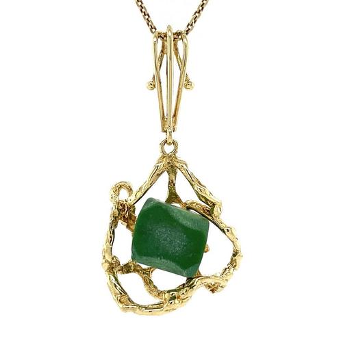 Gouden hanger met turkoois 14 krt, Sieraden, Tassen en Uiterlijk, Kettinghangers, Nieuw, Ophalen of Verzenden
