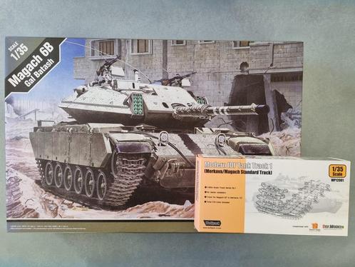Academy 13281 Magach 6B Gal Batash 1:35 + Wolfpack tracks, Hobby en Vrije tijd, Modelbouw | Auto's en Voertuigen, Verzenden