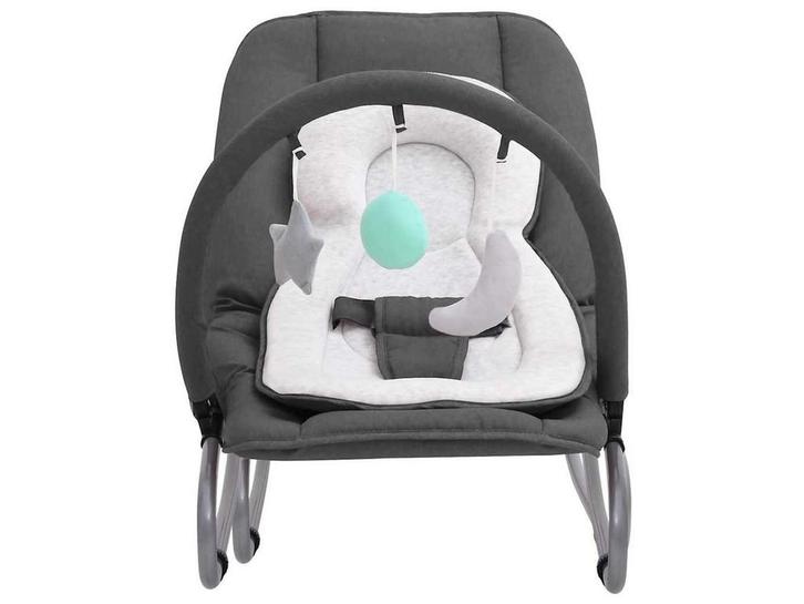 VidaXL Babyschommel - Met Veiligheidsgordel - Antraciet - 77, Huis en Inrichting, Woonaccessoires | Overige, Nieuw, Verzenden