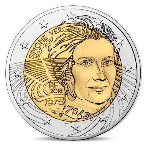 Frankrijk 2 Euro Simone Veil 2018, Postzegels en Munten, Munten | Europa | Euromunten, Verzenden
