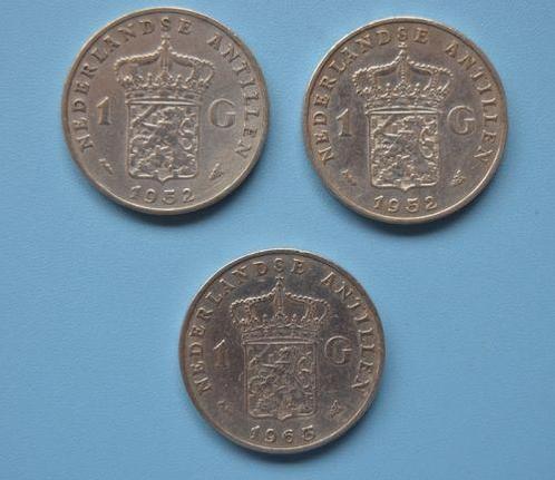 Nederlandse Antillen Gulden zilver (diverse jaren), Postzegels en Munten, Munten | Nederland, Losse munt, Zilver, Verzenden