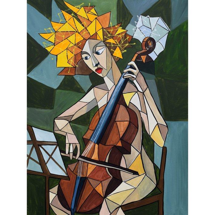 Tusya Lav - Mistress of the Cello, Antiek en Kunst, Kunst | Schilderijen | Modern