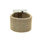 Bicolour vintage gouden ring met diamant 18 kt, Ophalen of Verzenden, Nieuw