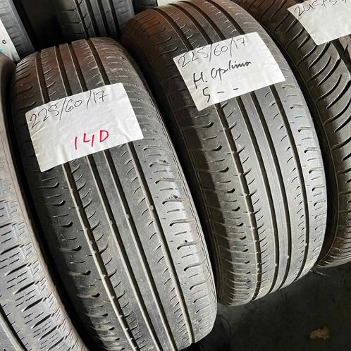 2 x Hankook Optimo 225-60-17 Zomerbanden 5mm, Auto-onderdelen, Banden en Velgen, 17 inch, Zomerbanden, 225 mm, Personenwagen, Gebruikt