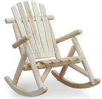 Houten Tuinschommelstoel – Fauteuil met Hoge Rugleuning, Tuin en Terras, Verzenden, Nieuw