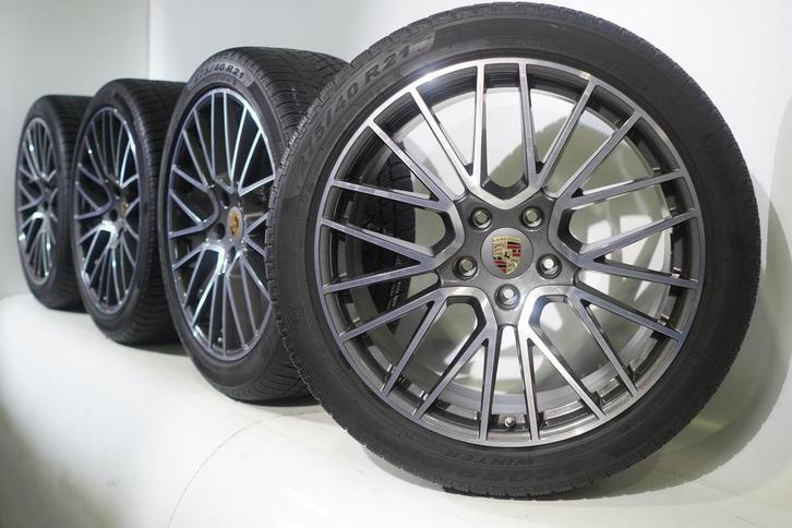 Porsche Cayenne E3 21 inch velgen Pirelli Winterbanden Origi, Auto-onderdelen, Banden en Velgen, Velg(en), Gebruikt, 21 inch, Winterbanden