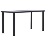 Eettafel 140cm Zwart/Grijs - Retourdeal - 59% Korting!, Huis en Inrichting, Tafels | Eettafels, 100 tot 150 cm, Nieuw, Rechthoekig
