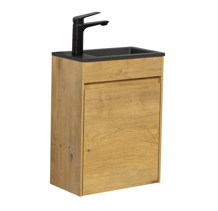 Toiletmeubel Sinta 40 x 22 cm Eiken Fonteinmeubel, Doe-het-zelf en Verbouw, Sanitair, Nieuw, Wastafel, Verzenden
