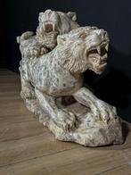 sculptuur, Tigri - lunghezza 125 cm - 64 cm - Marmer, Marmo, Antiek en Kunst