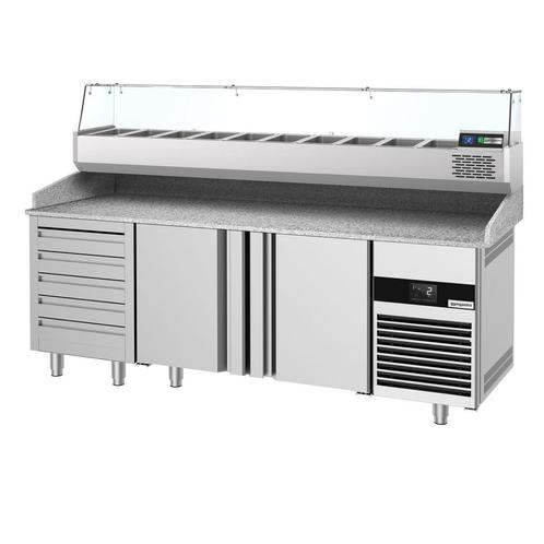 GGM Gastro | Pizza koelwerkbank PREMIUM - 2100x800mm - met 2, Zakelijke goederen, Horeca | Meubilair en Inrichting, Verzenden